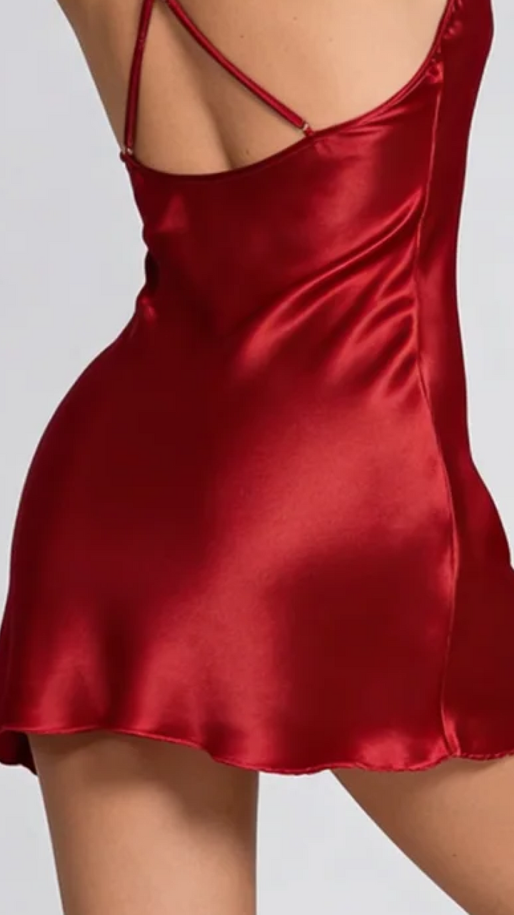 Savannah | Satin Mini Dress
