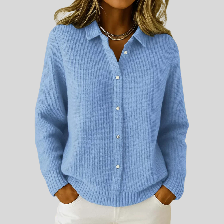 Savannah | Womens Long Sleeve Button-Up Knit Sweater