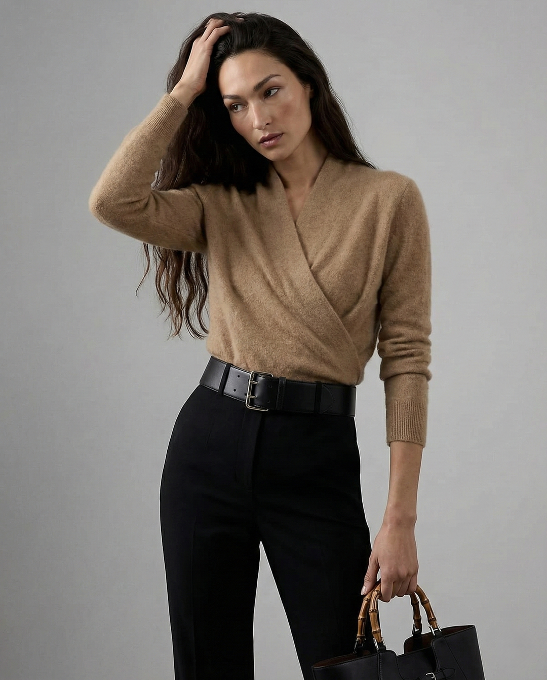 Madison | Womens Wrap Sweater Long Sleeve V-Neck