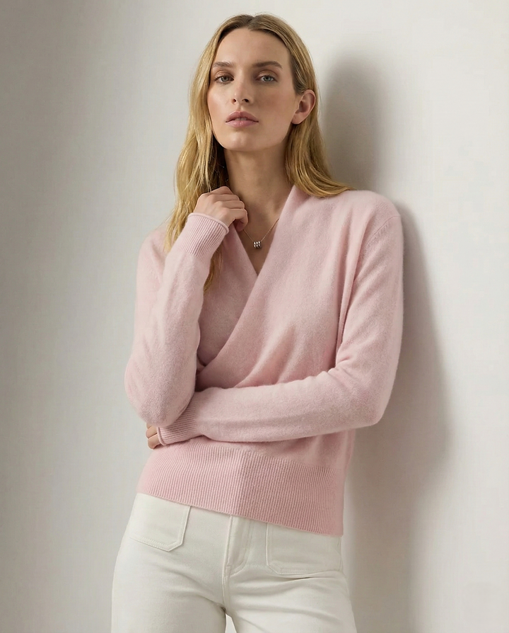 Madison | Womens Wrap Sweater Long Sleeve V-Neck