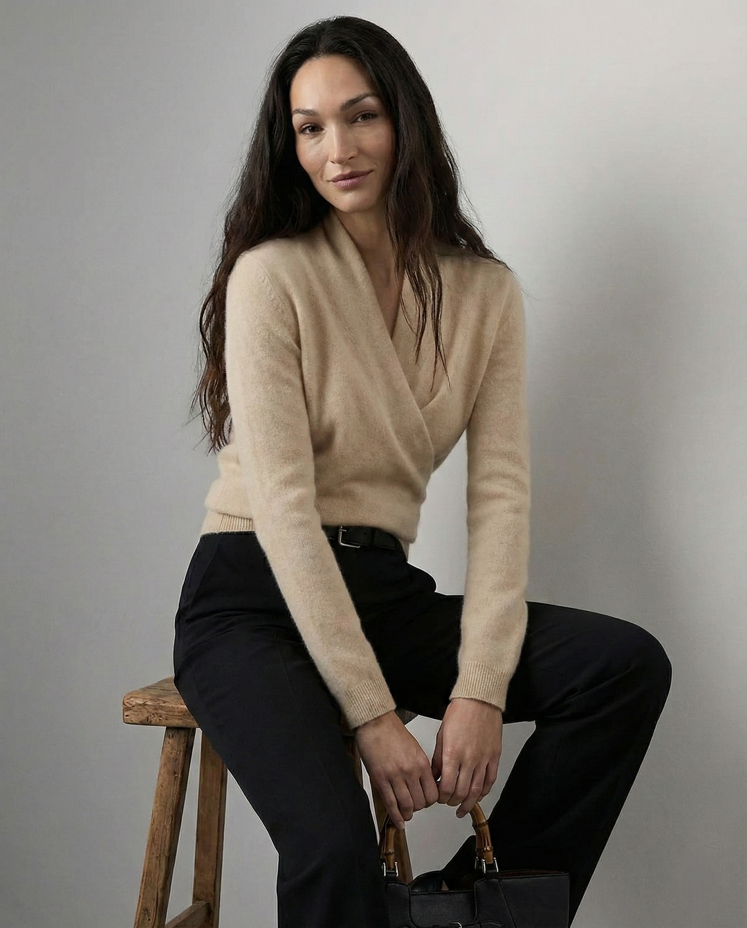 Madison | Womens Wrap Sweater Long Sleeve V-Neck