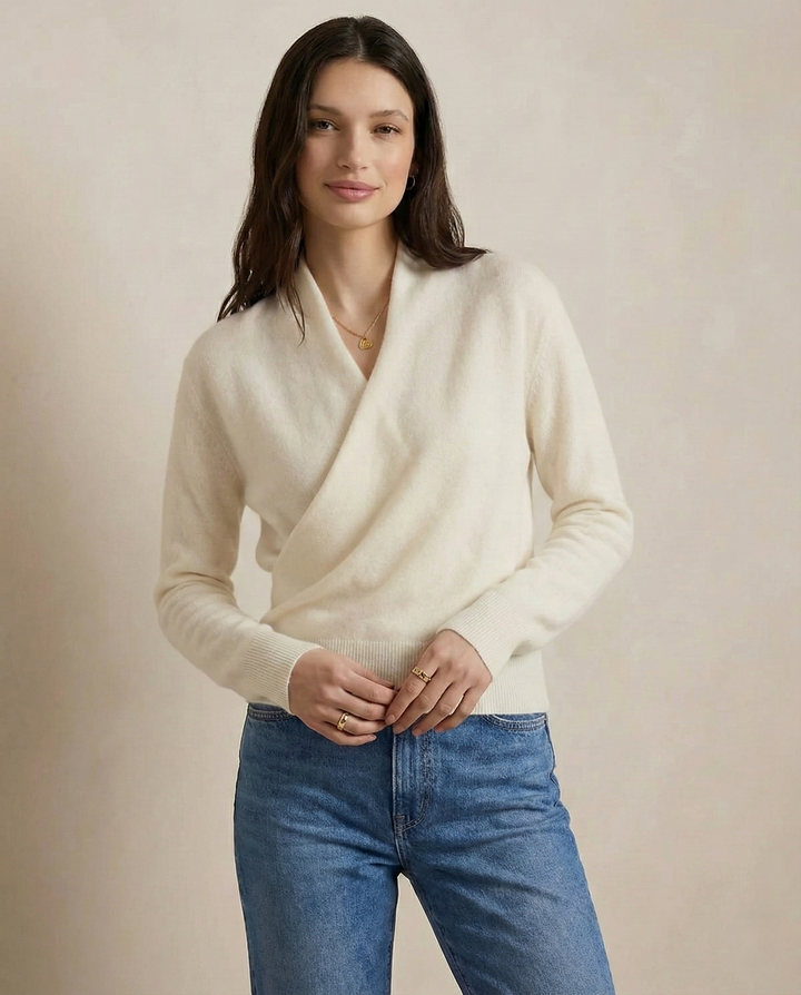 Madison | Womens Wrap Sweater Long Sleeve V-Neck