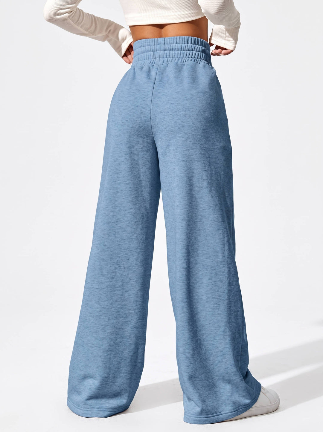 Leah | High Waist Wide Leg Pants Drawstring Trousers