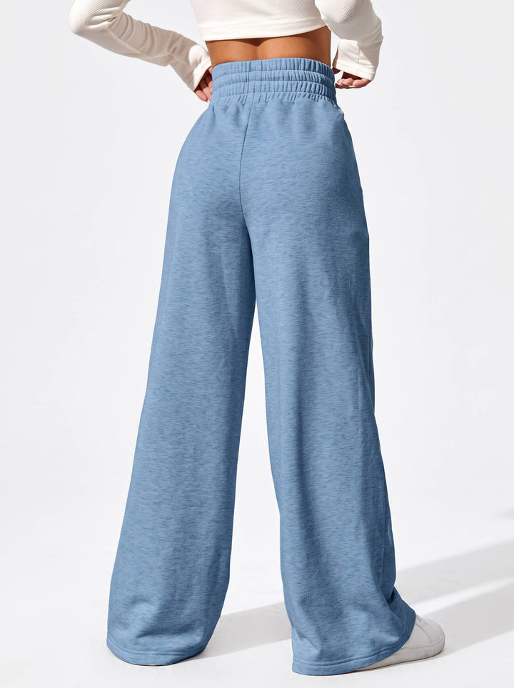 Leah | High Waist Wide Leg Pants Drawstring Trousers