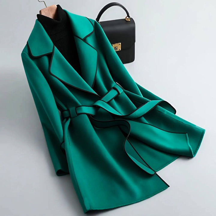 Faith | Womens Relaxed Wrap Wool Blend Coat