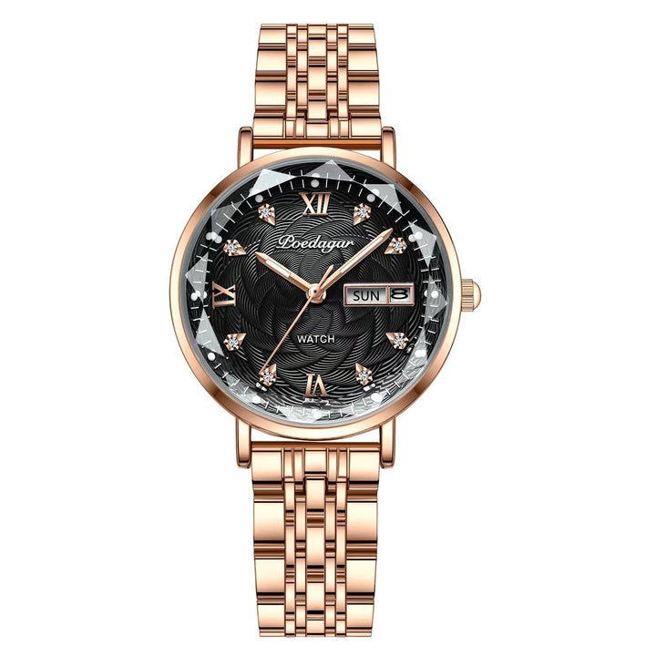 Heidi | Rhinestone Roman Numeral Link Bracelet Watch
