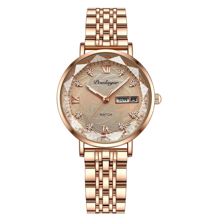 Heidi | Rhinestone Roman Numeral Link Bracelet Watch