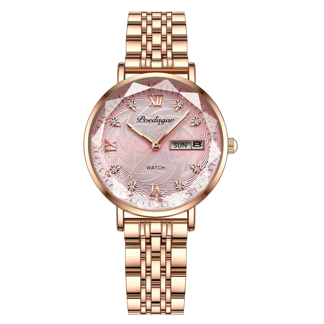 Heidi | Rhinestone Roman Numeral Link Bracelet Watch