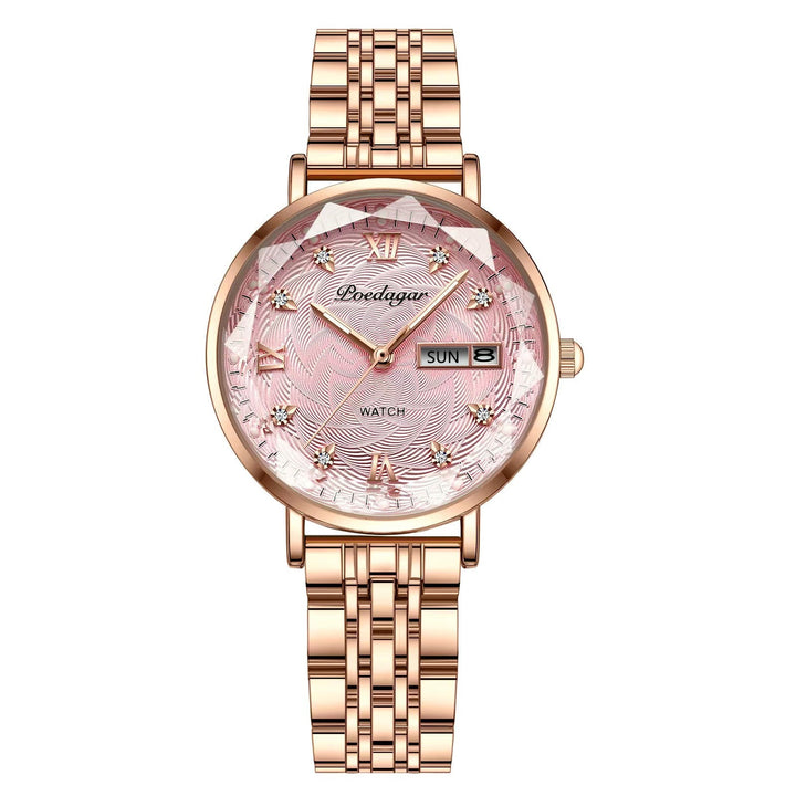 Heidi | Rhinestone Roman Numeral Link Bracelet Watch