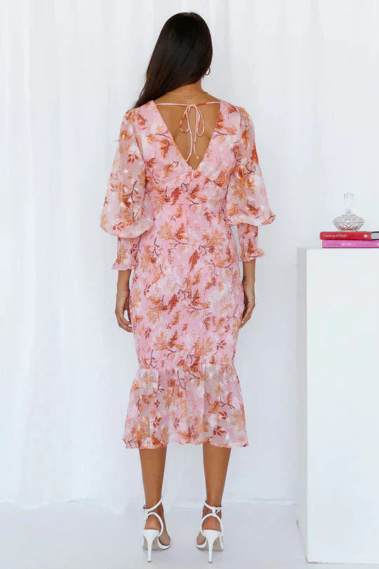 Ivy | Wedding Guest Floral Midi Dress