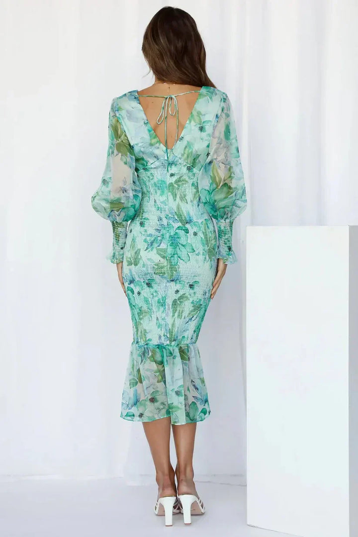 Ivy | Wedding Guest Floral Midi Dress