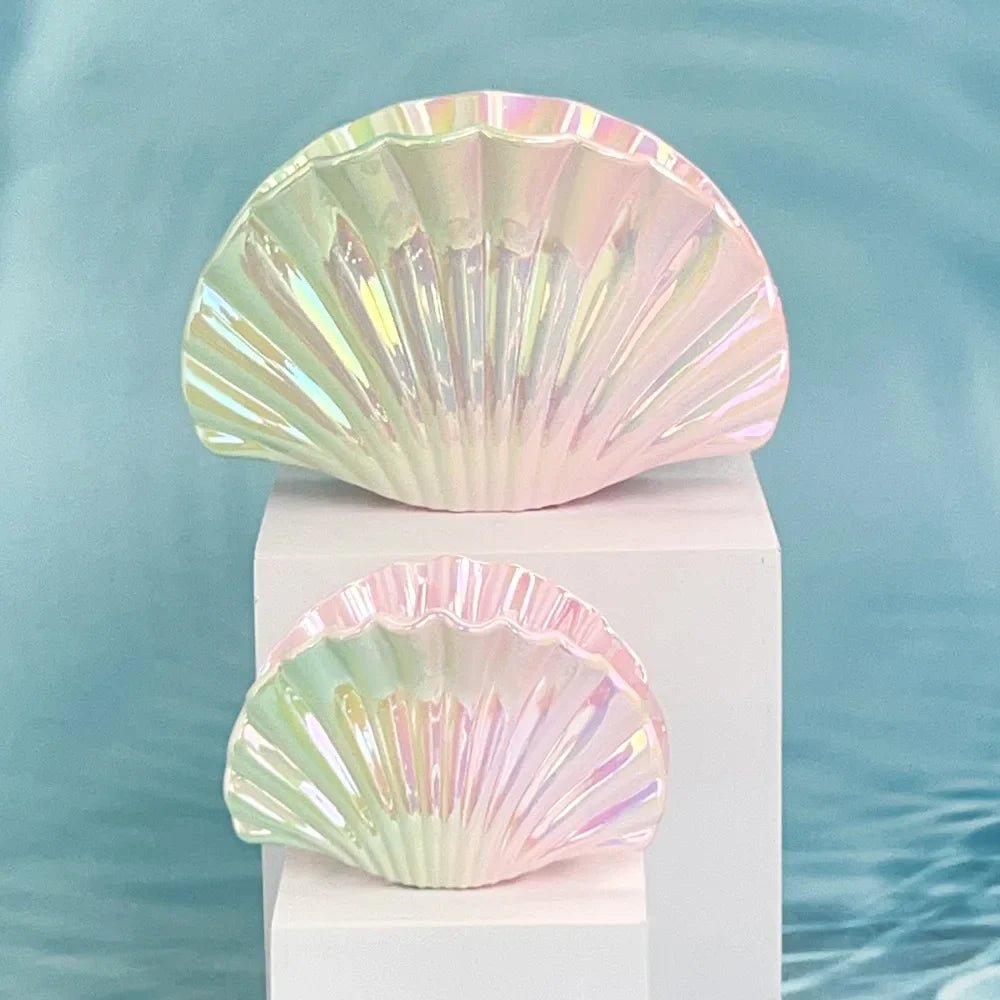 Kit | Iridescent Ceramic Seashell Decorative Dish