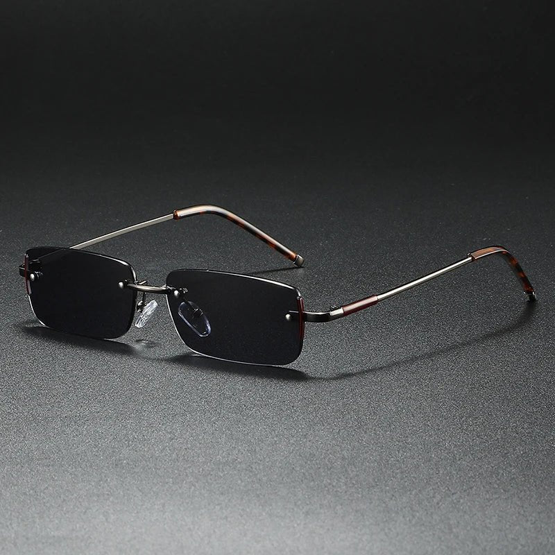 Kit | Rimless Rectangular Mens Sunglasses