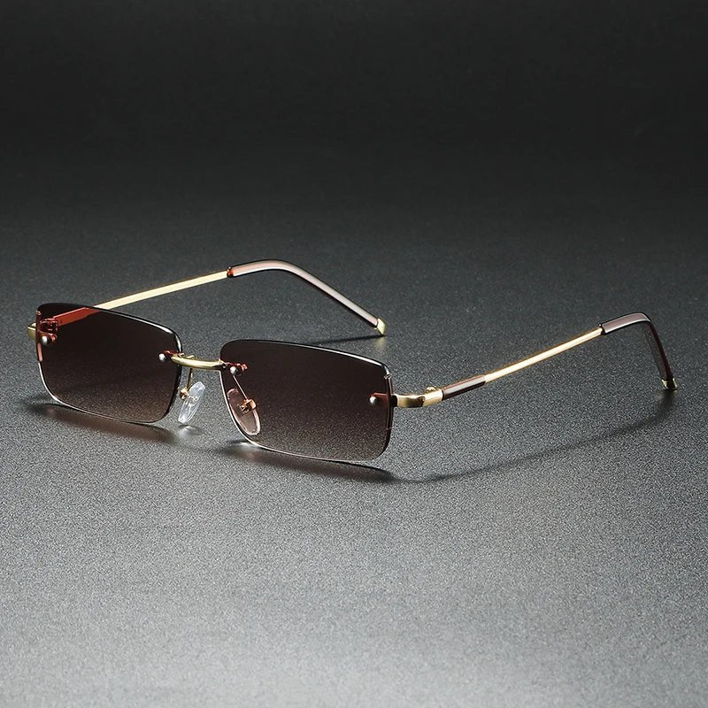 Kit | Rimless Rectangular Mens Sunglasses