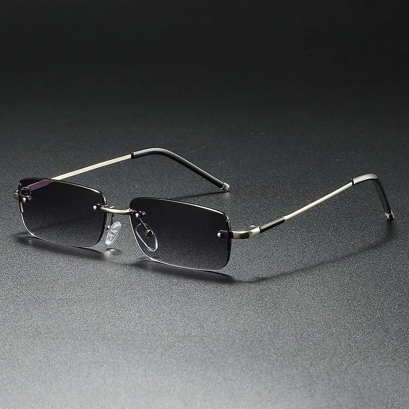 Kit | Rimless Rectangular Mens Sunglasses