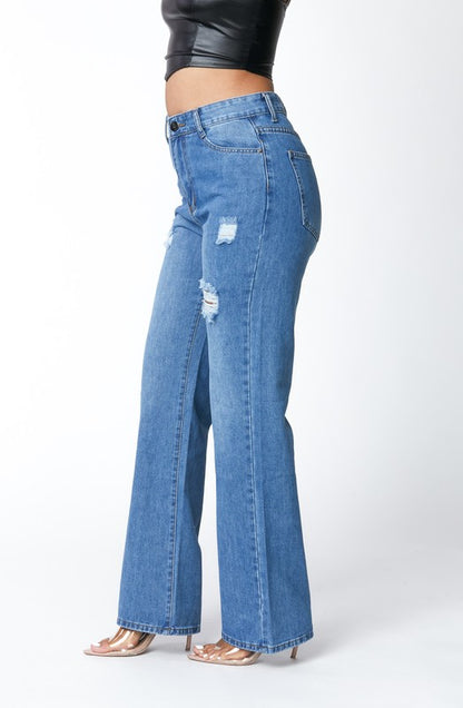 Jeans Denim High Waisted