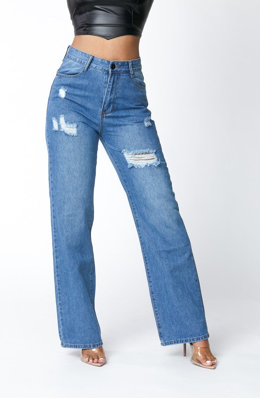 Jeans Denim High Waisted