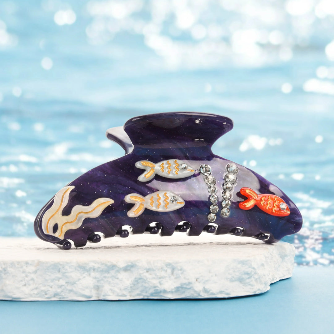 Morgan | Ocean Fish Crystal Hair Claw Clip