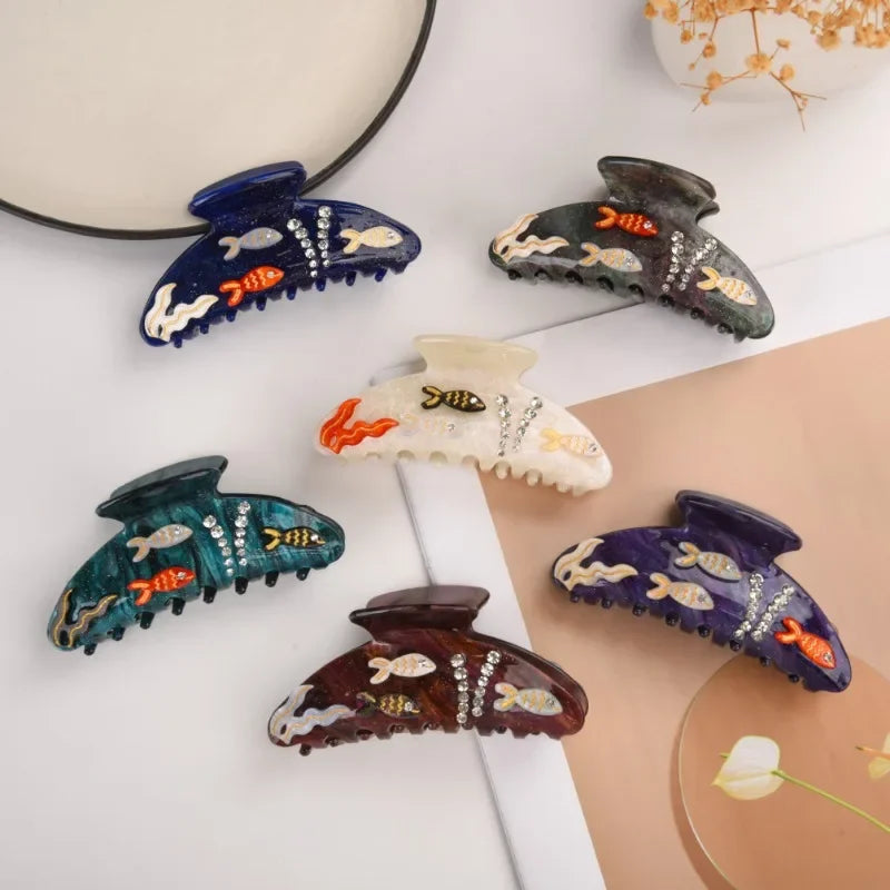 Morgan | Ocean Fish Crystal Hair Claw Clip