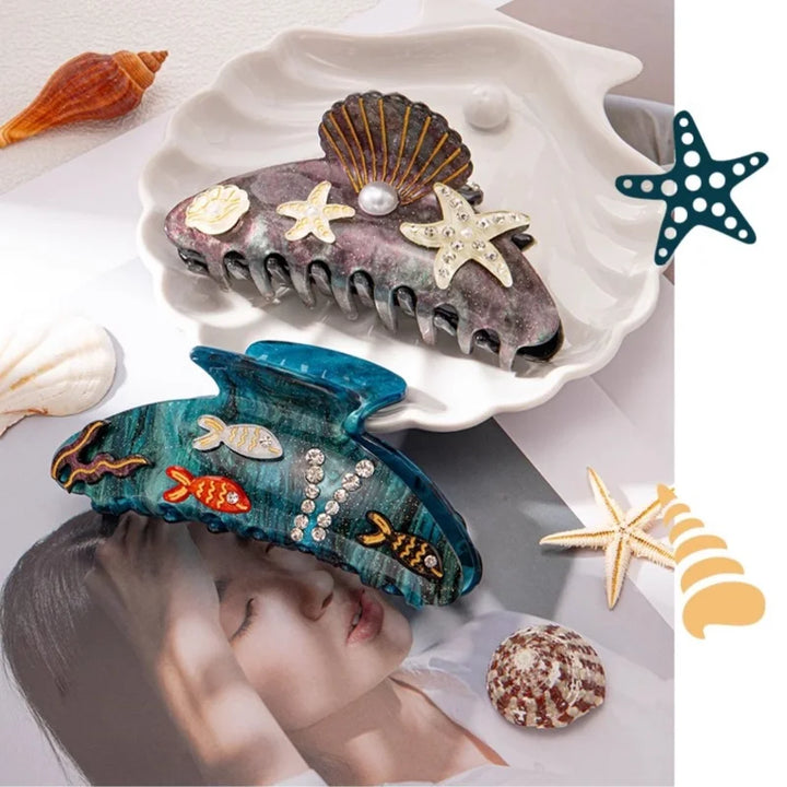 Morgan | Ocean Fish Crystal Hair Claw Clip
