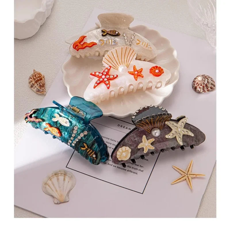 Morgan | Ocean Fish Crystal Hair Claw Clip