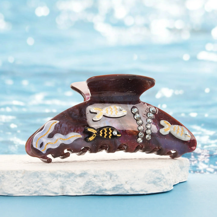 Morgan | Ocean Fish Crystal Hair Claw Clip