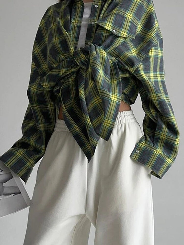 Diana | Relaxed Fit Checked Button Up Shirt