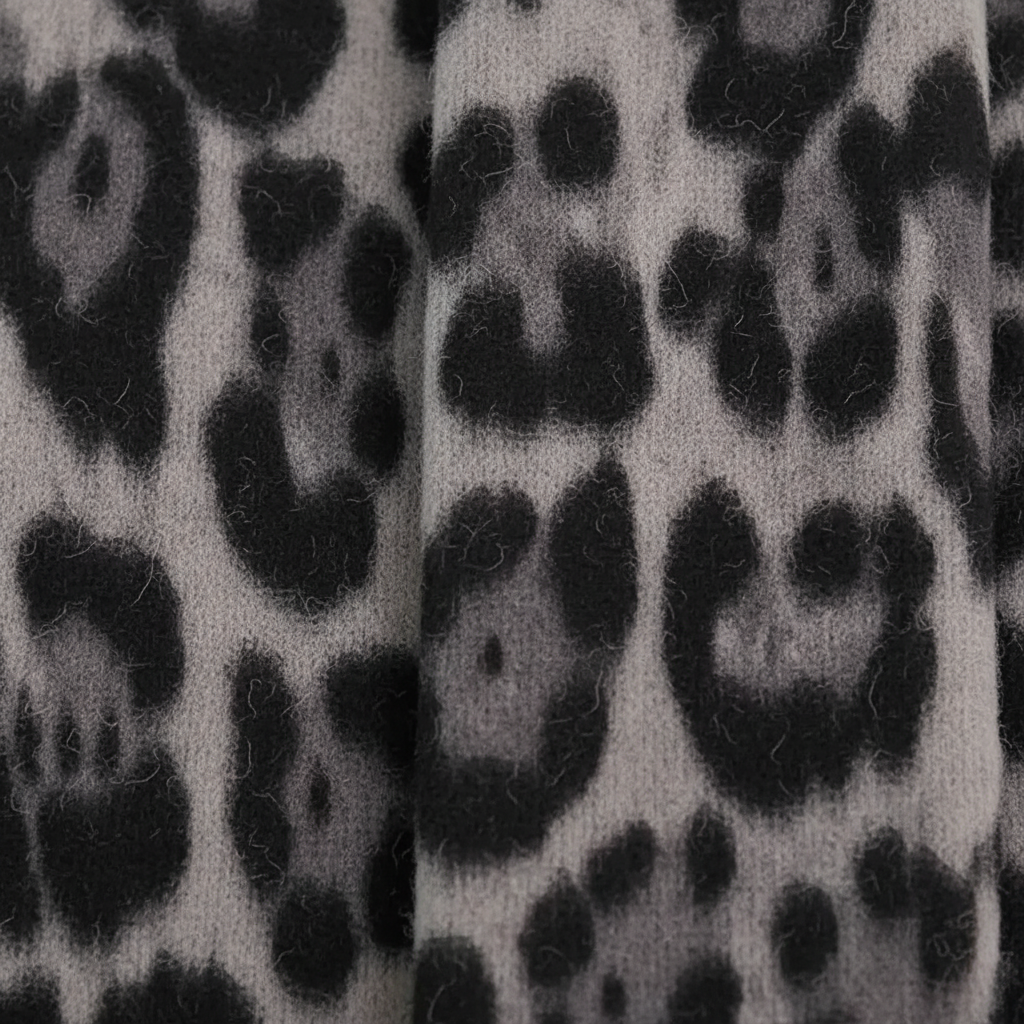Juliet | Leopard Wool Blend Wrap Scarf