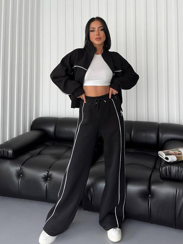 Kennedy | High Neck Zip Tracksuit Set Relaxed Fit