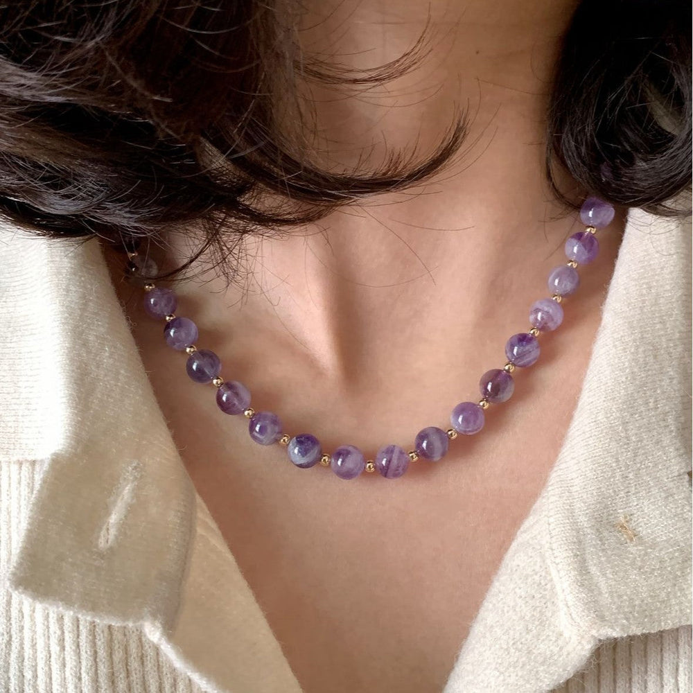 Kira | Beaded Long Sleeve Cotton Choker Necklace