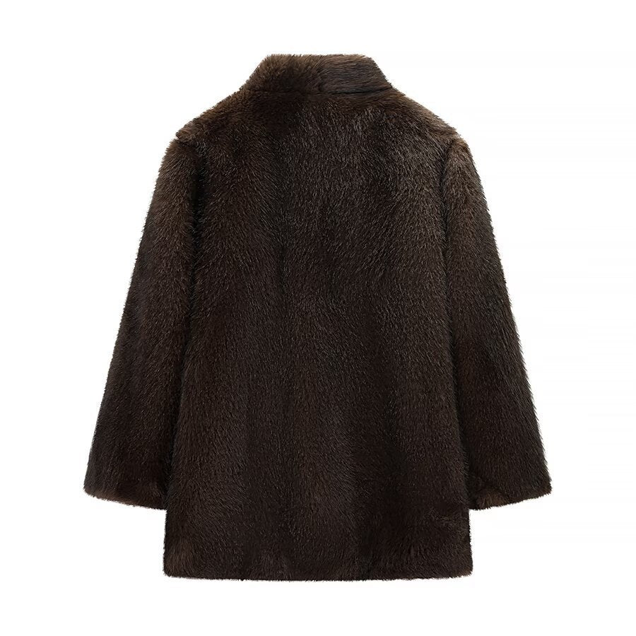 Skylar | Womens Faux Fur Coat Knee Length
