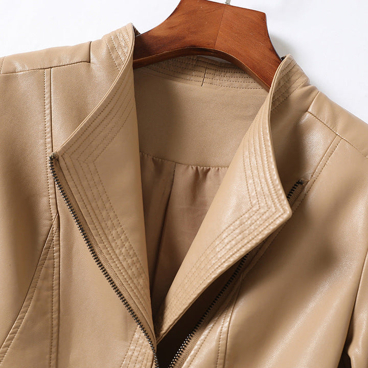 Una | Moto Faux Leather Asymmetrical Zip Jacket