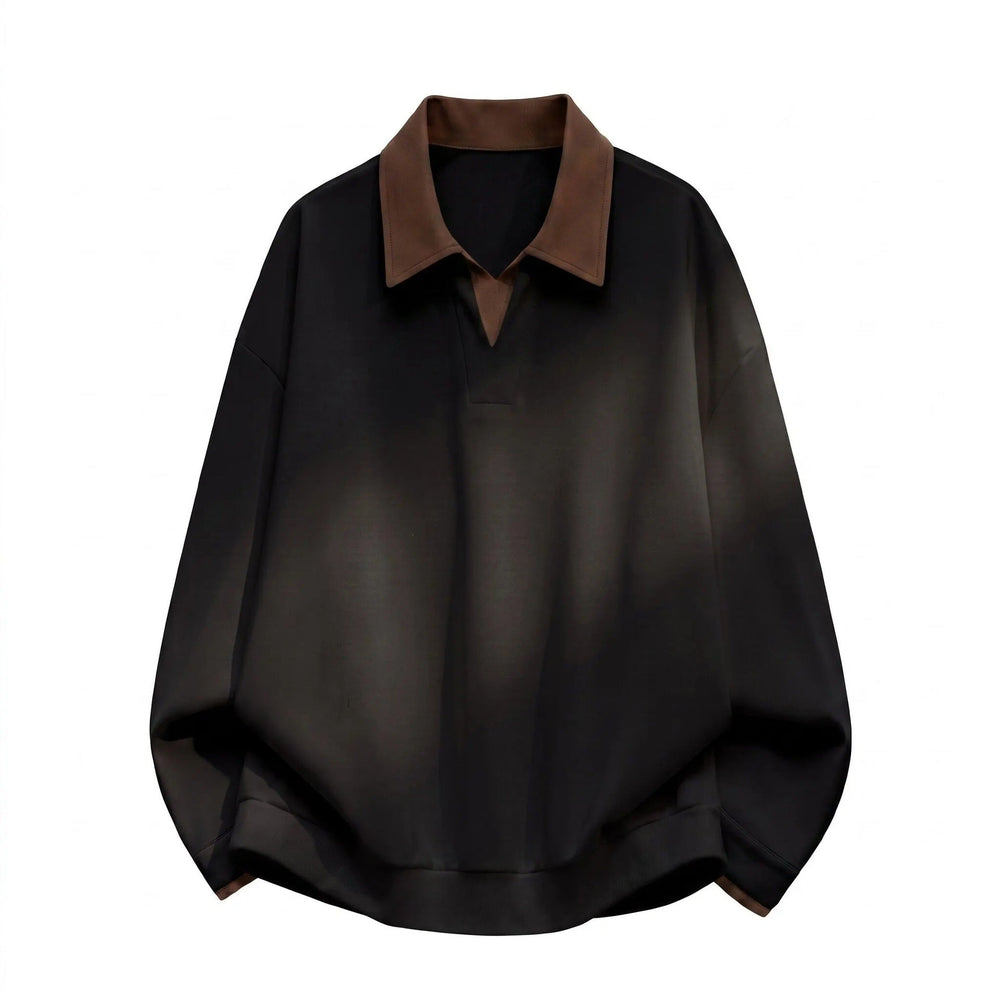 Emery | Long Sleeve Polo Sweatshirt Pull-On Top