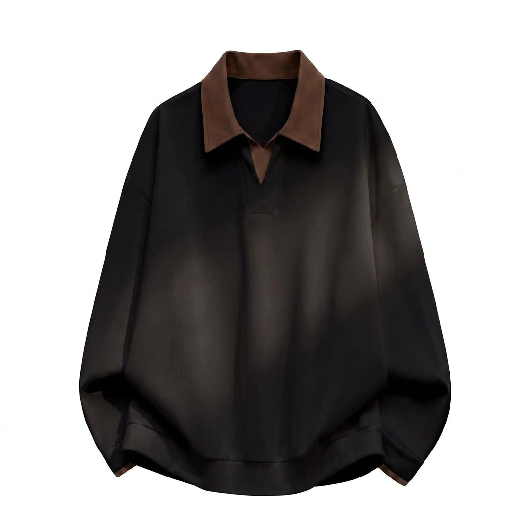 Emery | Long Sleeve Polo Sweatshirt Pull-On Top