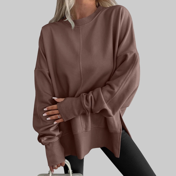 Womens oversized crewneck sweatshirt, view 5