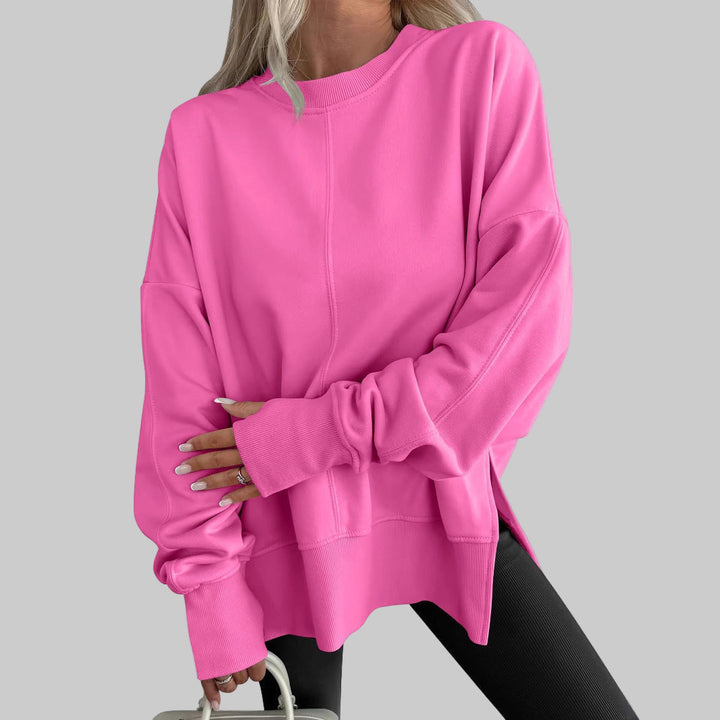 Womens oversized crewneck sweatshirt, view 3