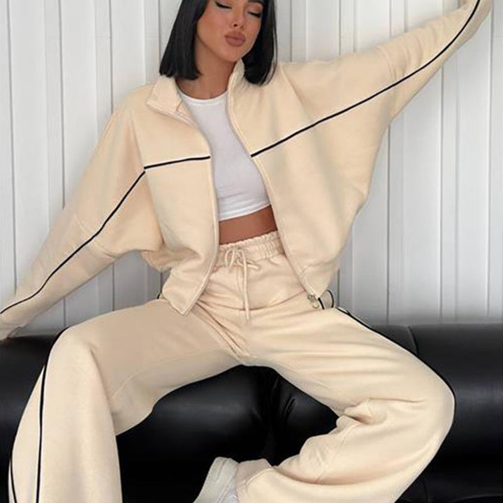 Kennedy | High Neck Zip Tracksuit Set Relaxed Fit
