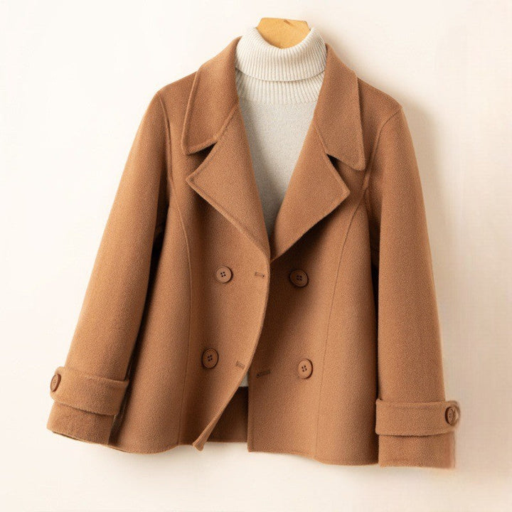 Harper | Double-Breasted Wool Blend Pea Coat