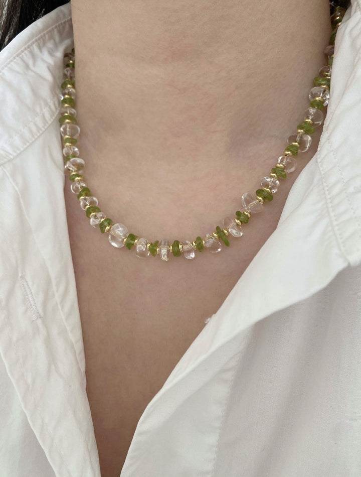 Kira | Beaded Long Sleeve Cotton Choker Necklace