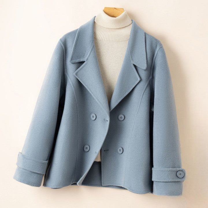 Harper | Double-Breasted Wool Blend Pea Coat