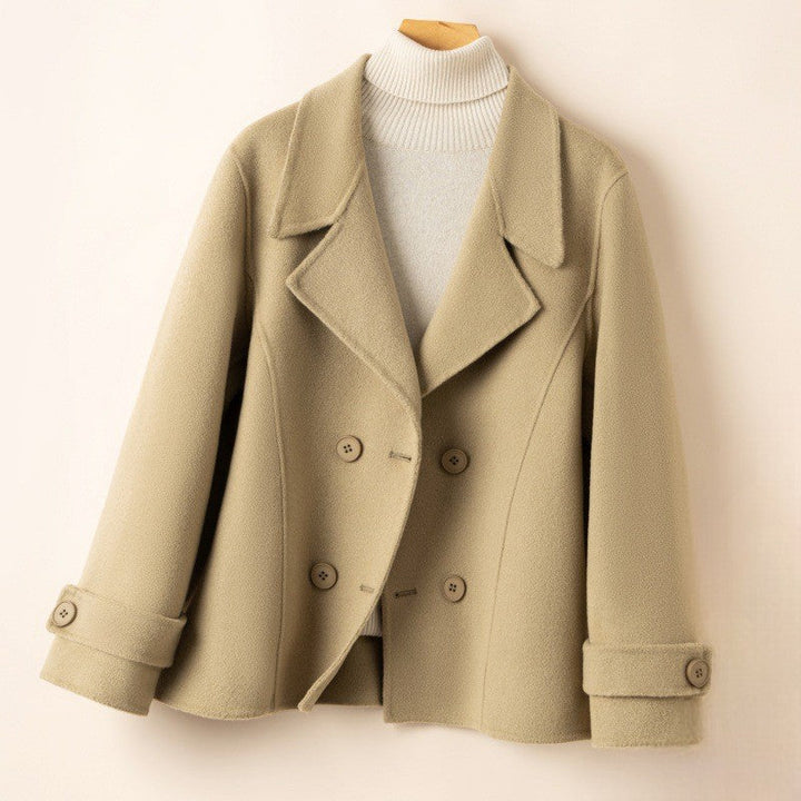 Harper | Double-Breasted Wool Blend Pea Coat