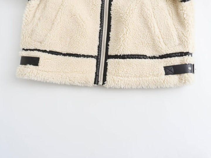 Alex | Shearling Style Fleece Bomber Jacket