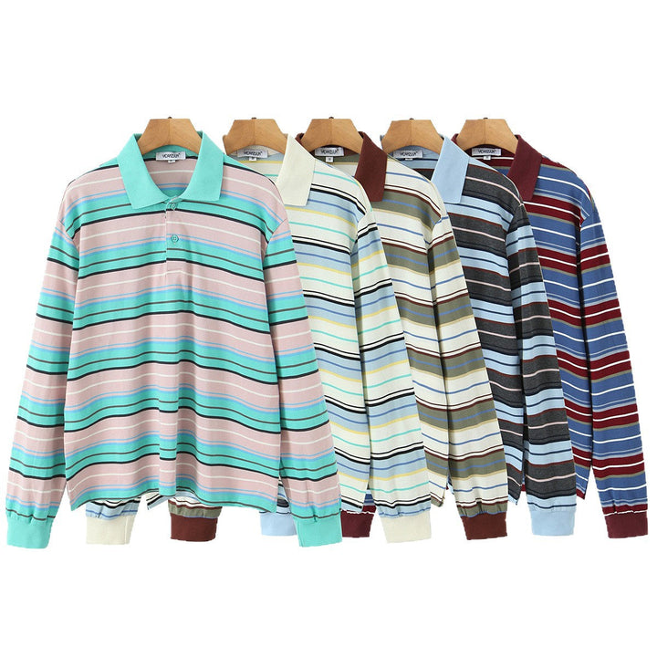 Zara | Long Sleeve Striped Polo Shirt