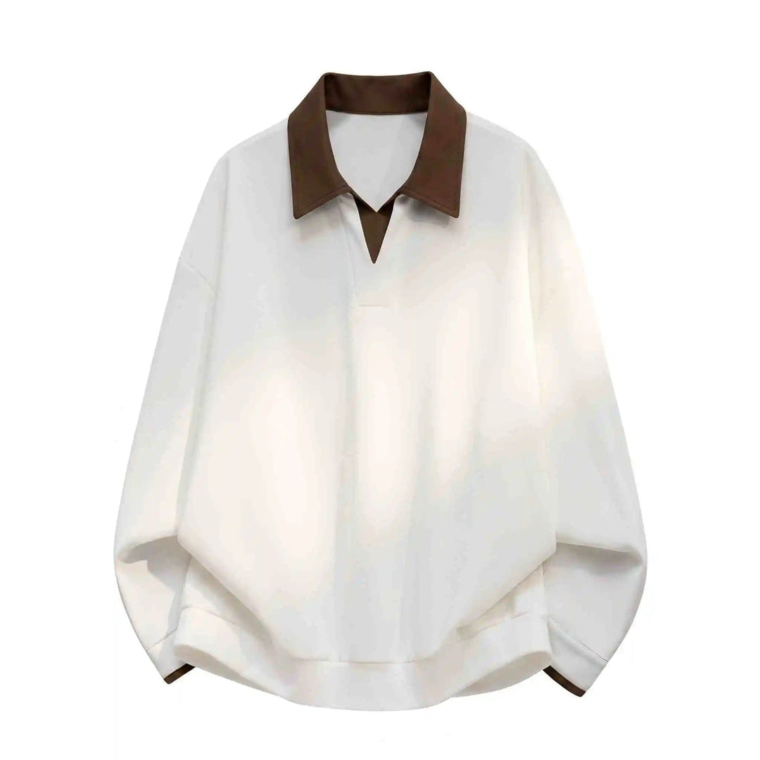 Emery | Long Sleeve Polo Sweatshirt Pull-On Top