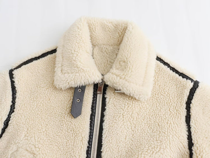 Alex | Shearling Style Fleece Bomber Jacket
