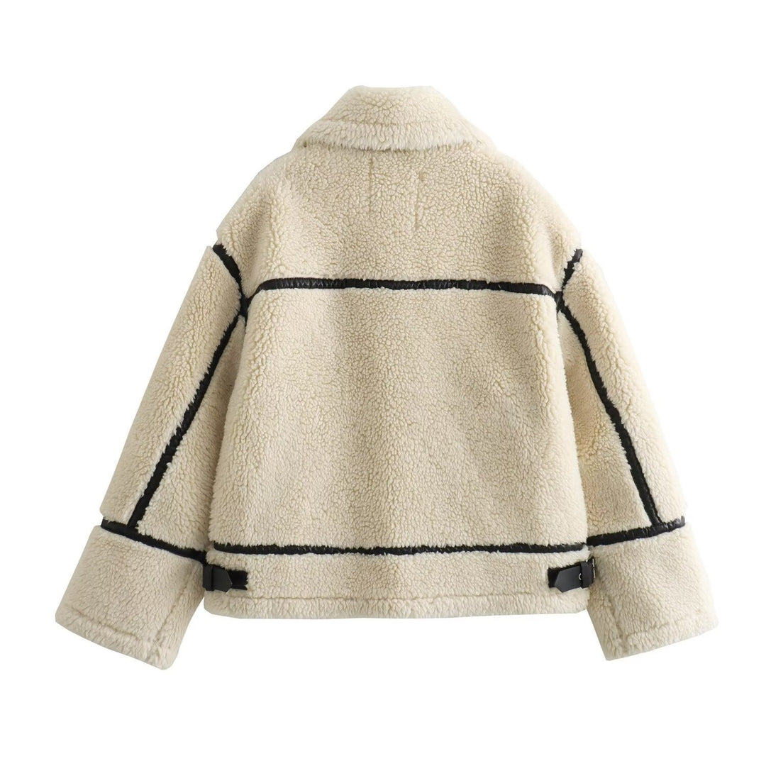 Alex | Shearling Style Fleece Bomber Jacket