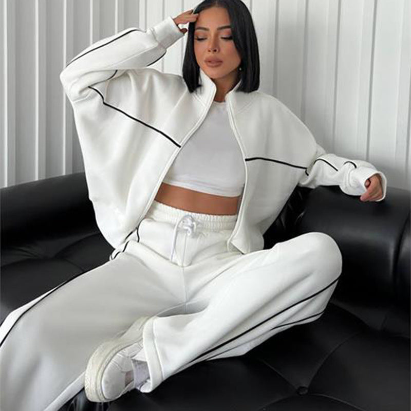 Kennedy | High Neck Zip Tracksuit Set Relaxed Fit