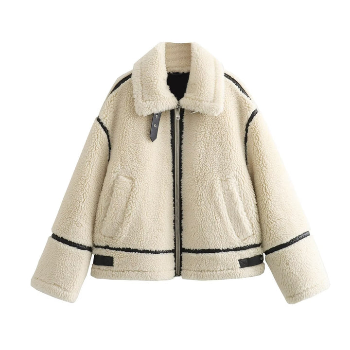 Alex | Shearling Style Fleece Bomber Jacket
