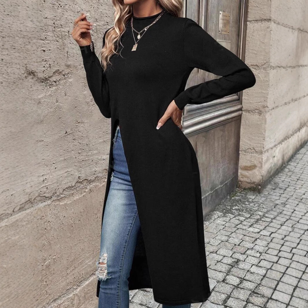 Juliet | Womens Long Sleeve Tunic Top Black