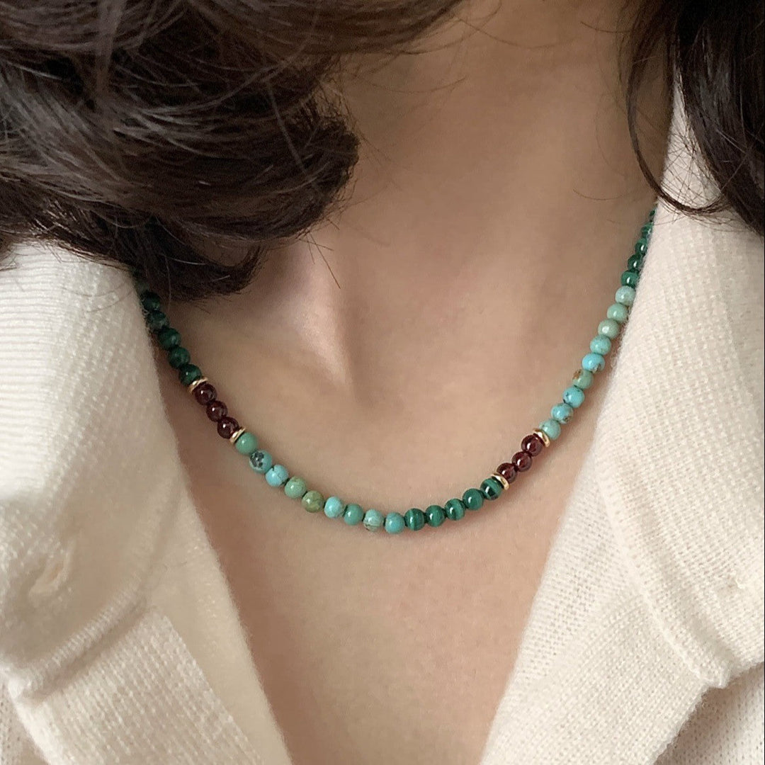 Kira | Beaded Long Sleeve Cotton Choker Necklace